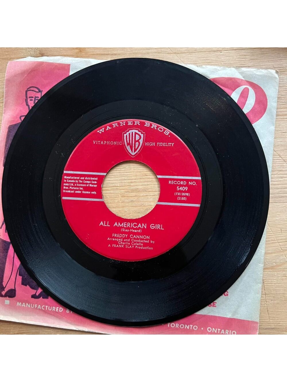 Freddy Cannon - All American Girl/Abigail Beecher 45rpm VG+ R15